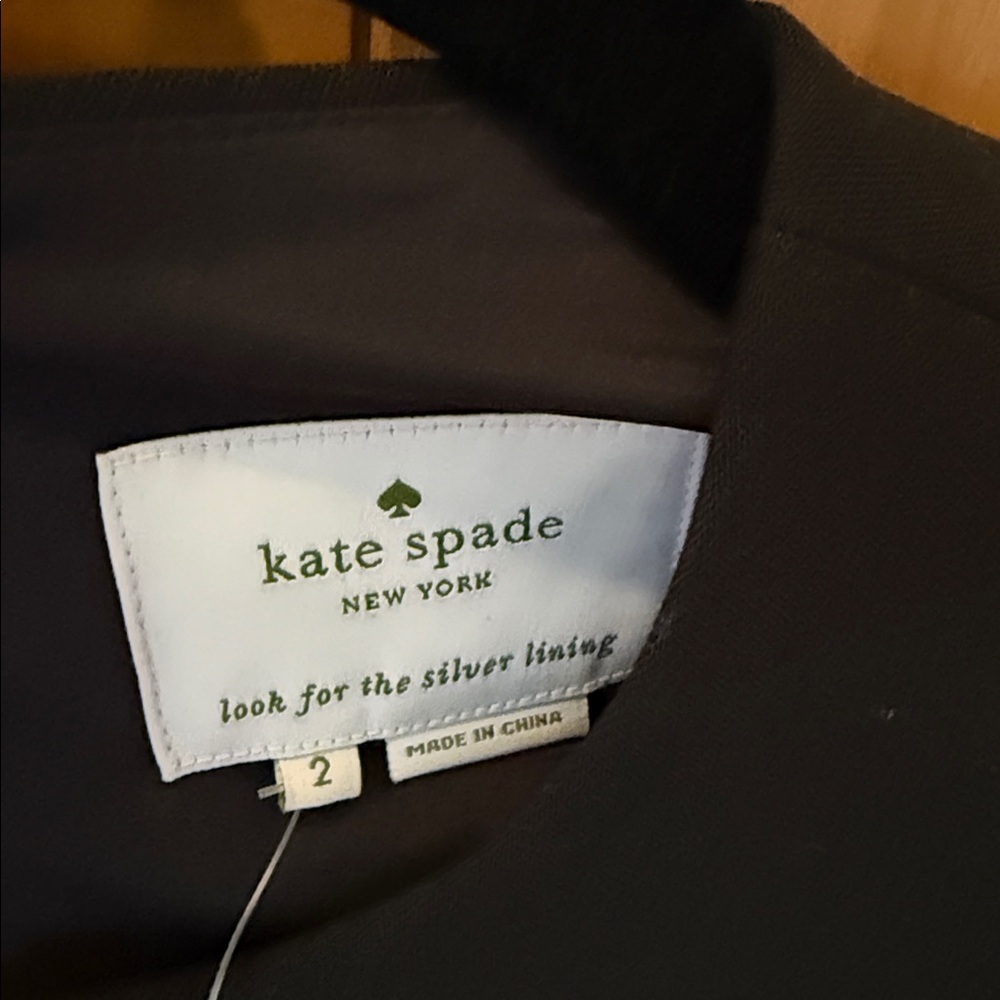 NWT Kate Spade Black Mini Dress with Bow Detail - Picture 2 of 4